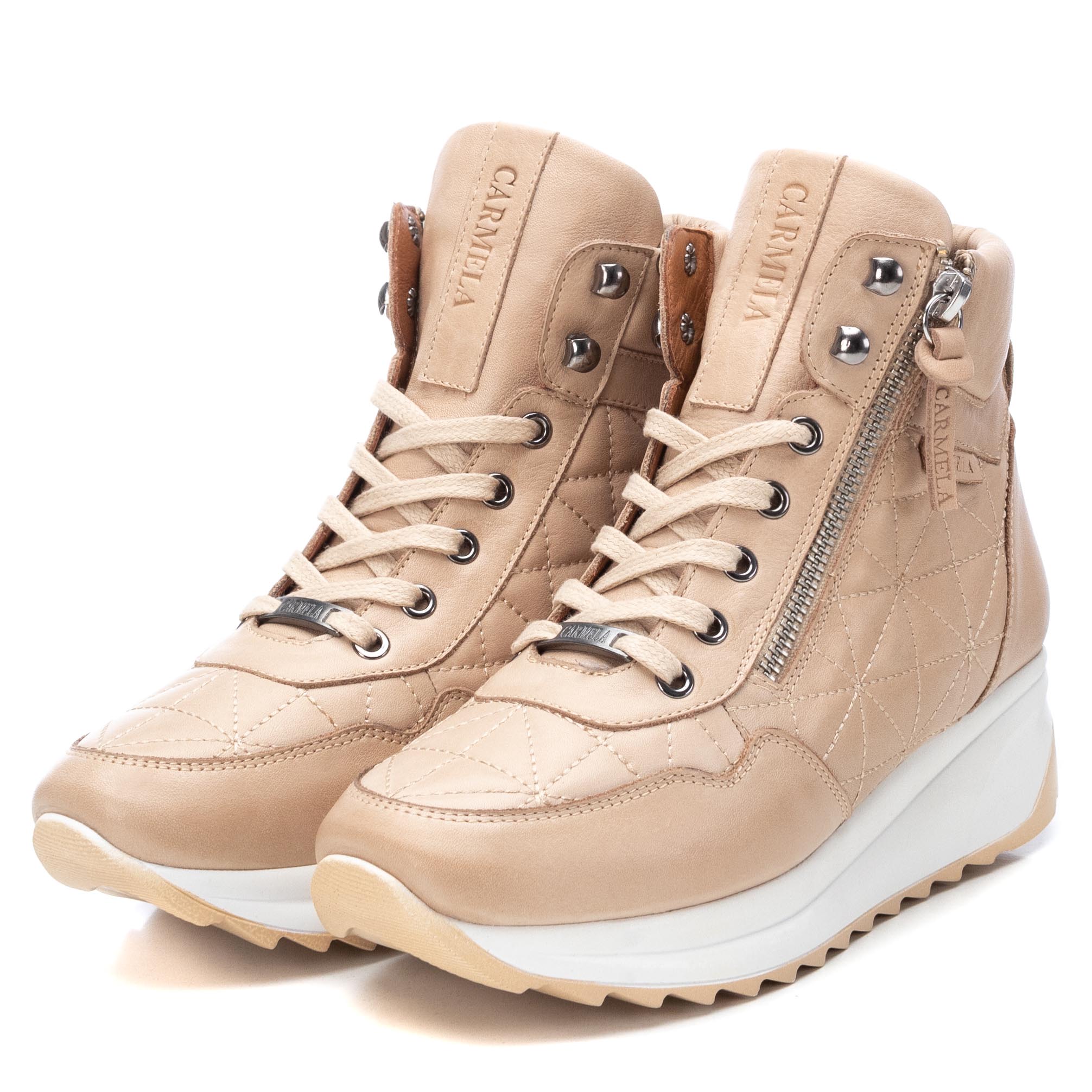 Carmela 16027903 bottine sport marron cuir véritable