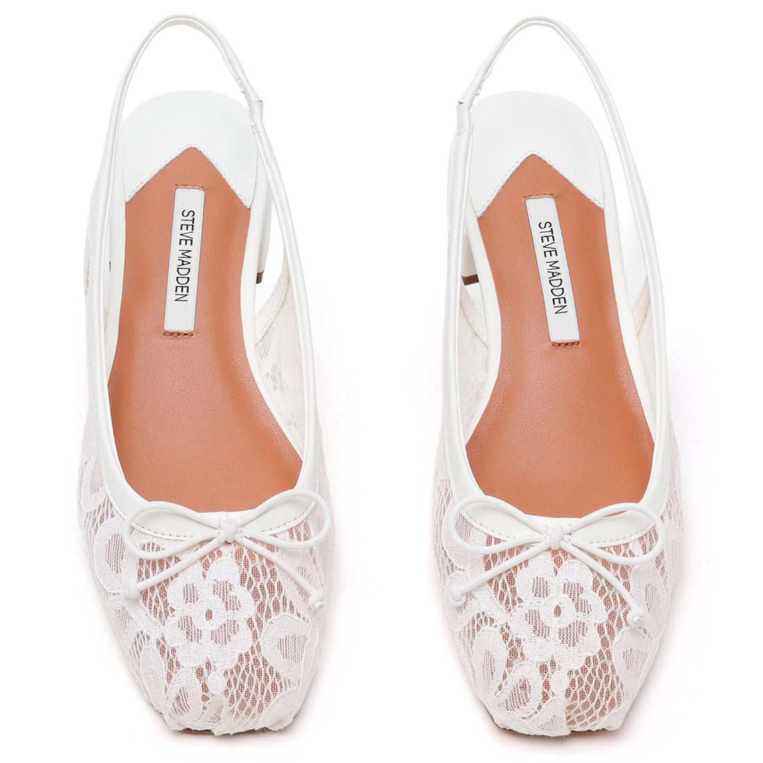 Steve Madden Loved-Lace ballerine ivoire maille