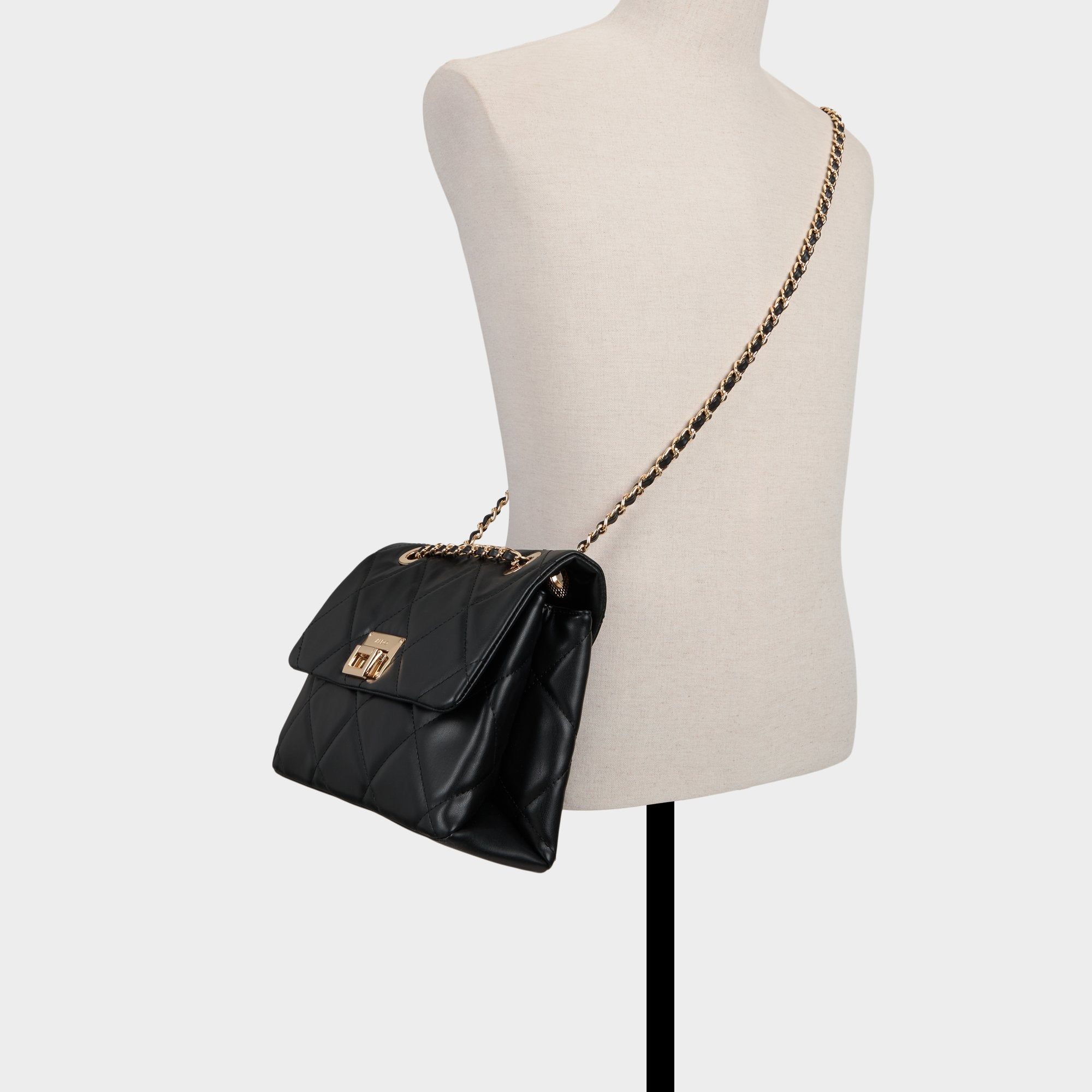 ALDO Goldenshinerr sac bandoulière matelassé noir