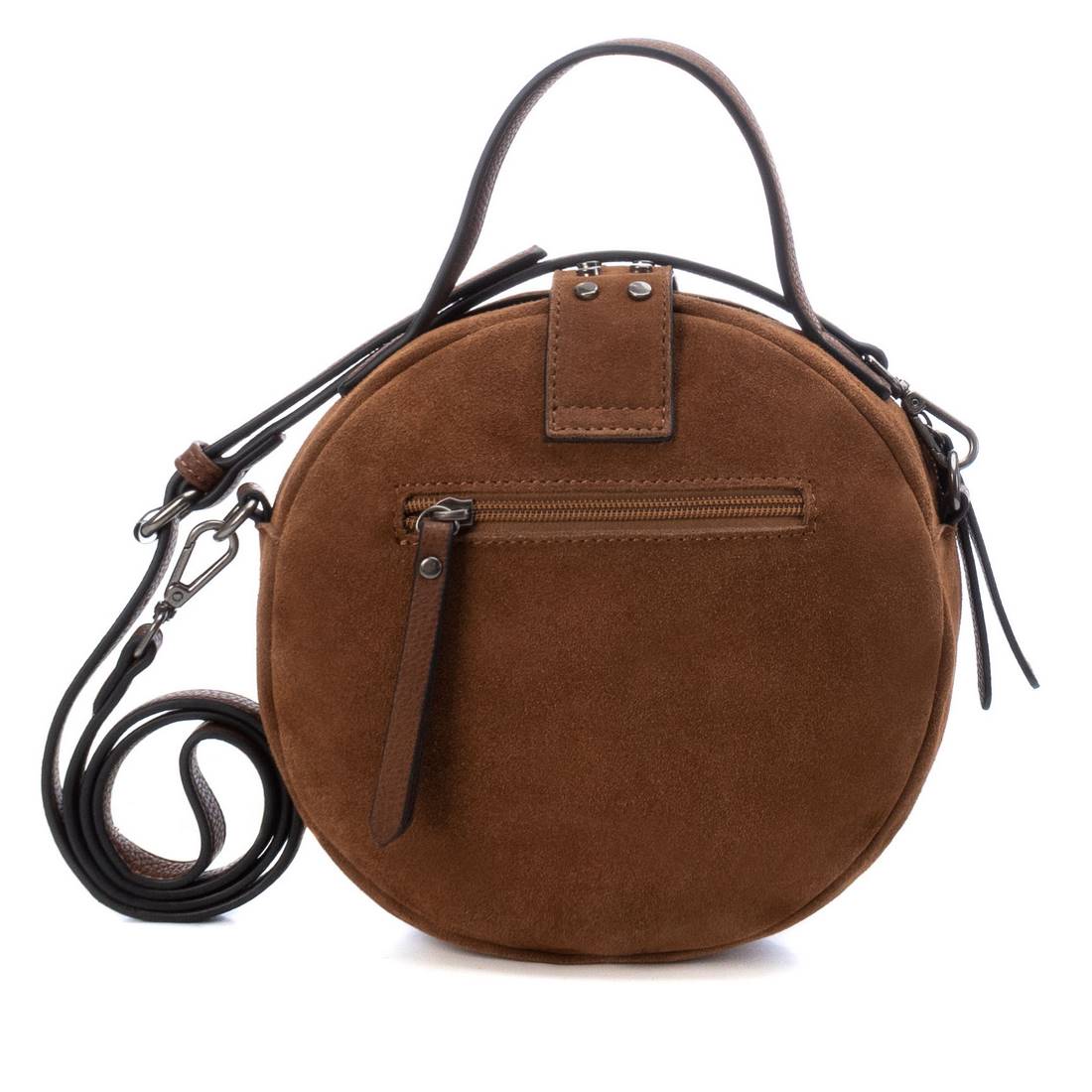 Carmela 18601203 sac rond cuir marron 22 cm