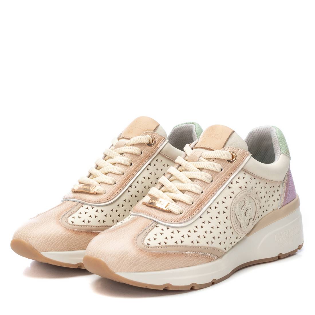 Carmela 16142101 sneakers cuir marron ajouré