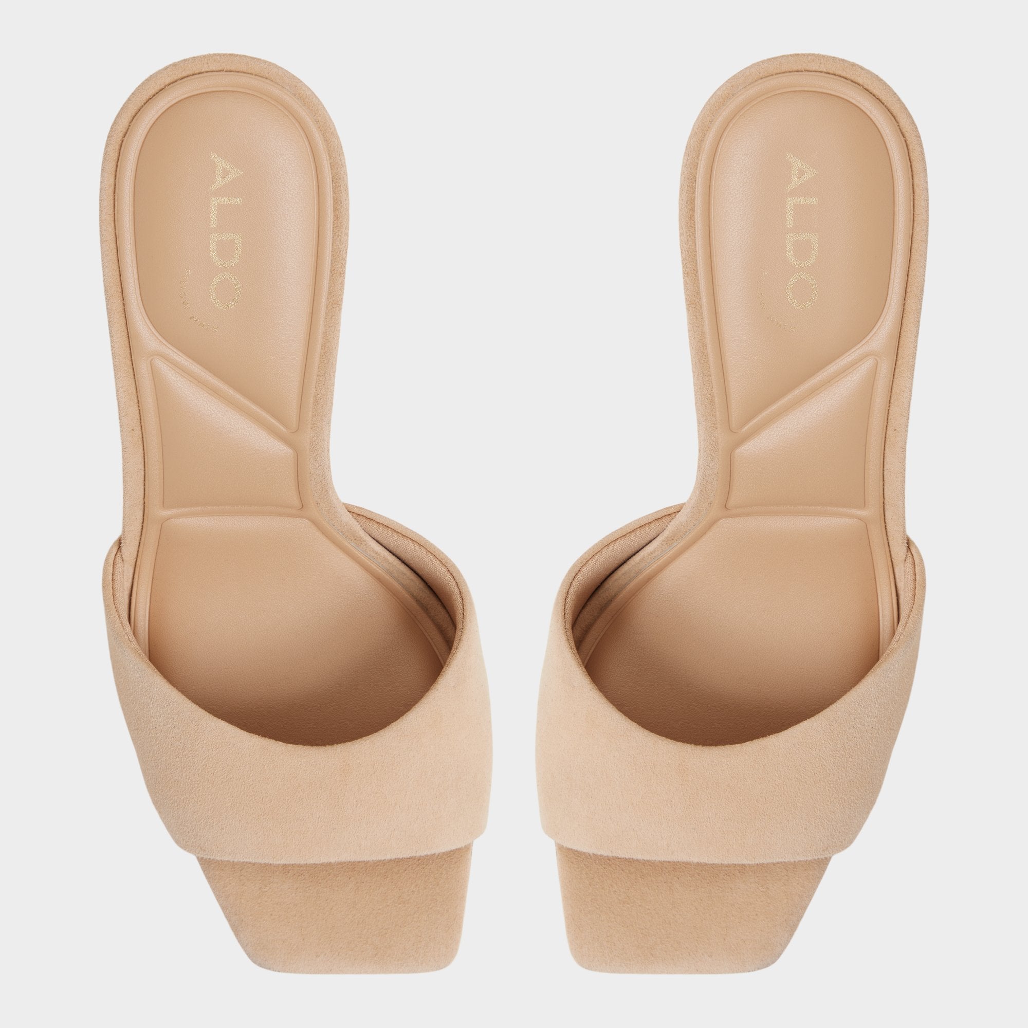 ALDO Jennifer mules à talon suède beige