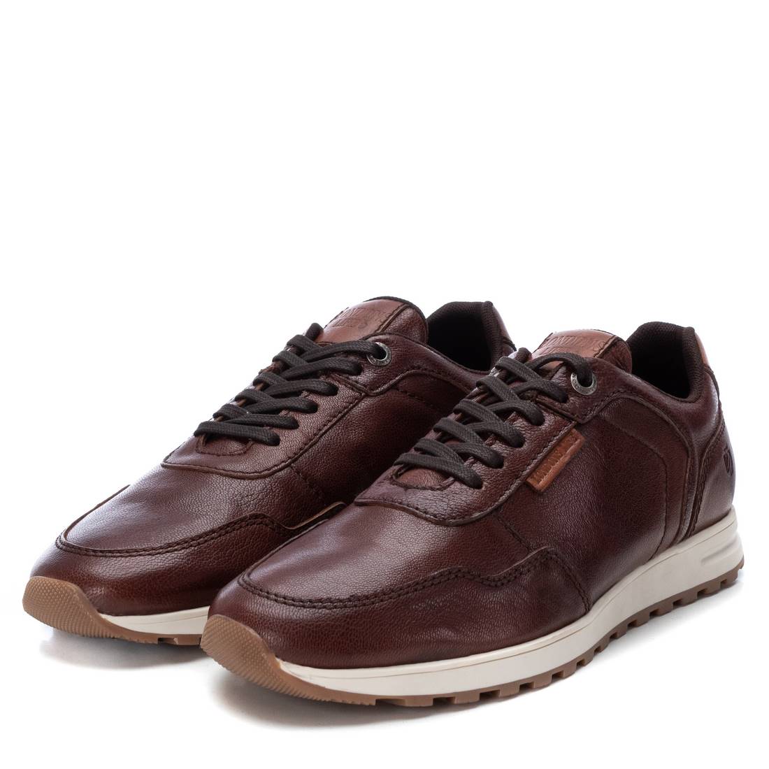 Carmela 16111402 basket homme cuir marron lacets