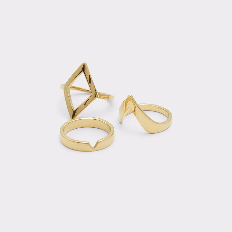 ALDO Crendarith lot bagues métalliques S M L