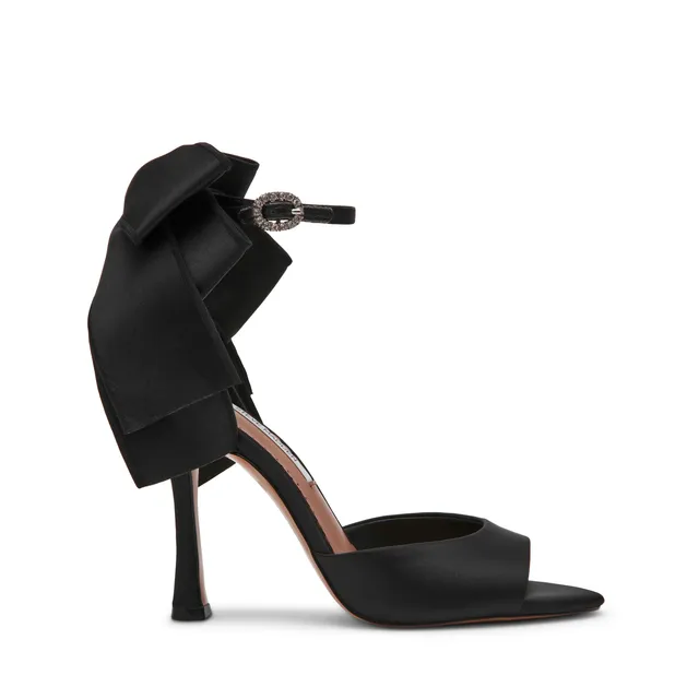 Steve Madden Bougie sandales satin noir talon 8 cm