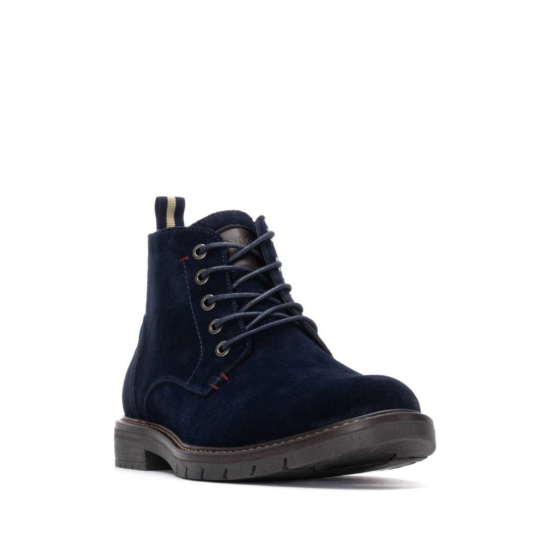Carmela 16267601 bottine cuir bleu marine zip