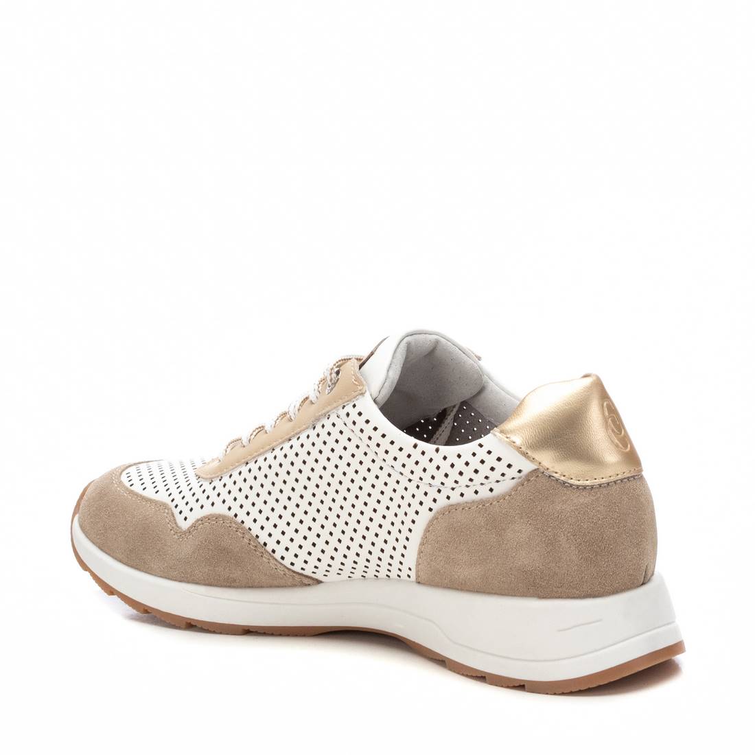 Carmela 16215102 sneaker cuir beige lacet