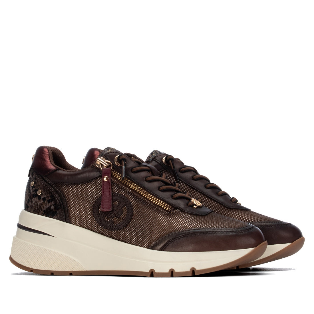 Carmela 16422803 sneaker femme marron compensée