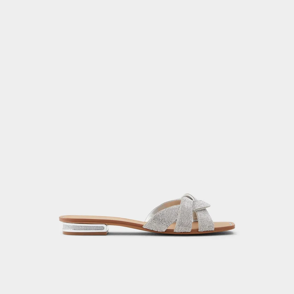 ALDO Coredith sandales strass métallisé plates