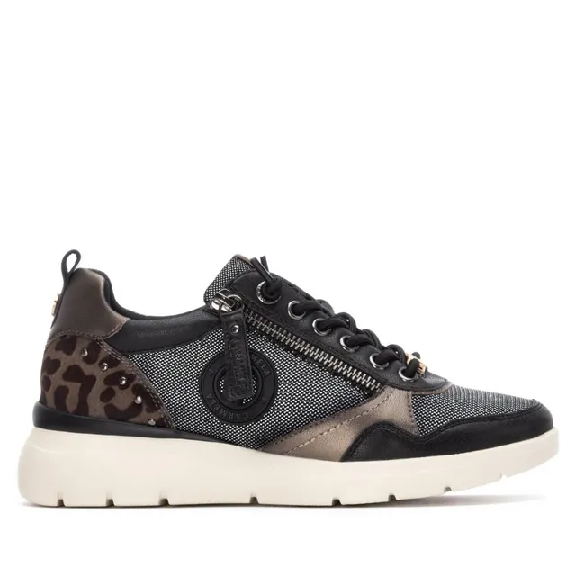 Carmela 16251303 baskets cuir noir zip et lacets