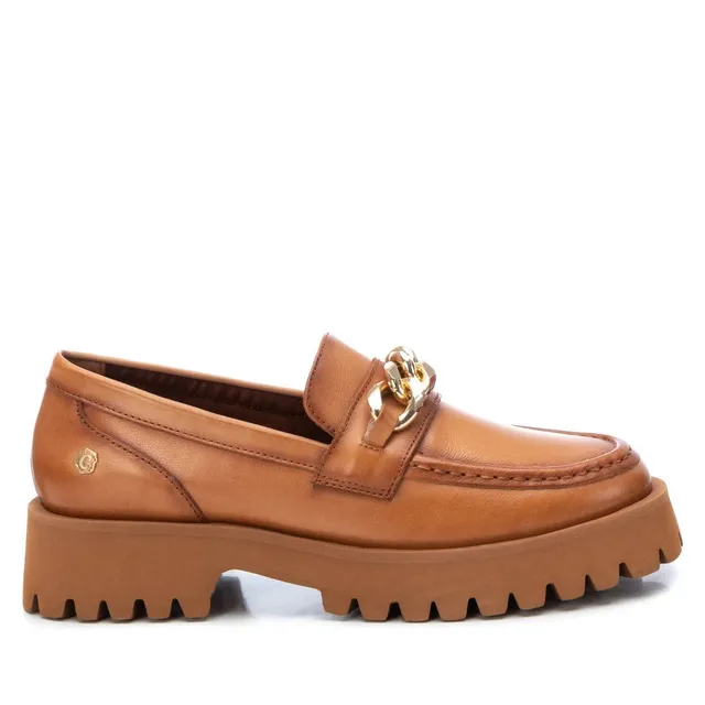 Carmela 16097502 mocassins cuir marron chaîne