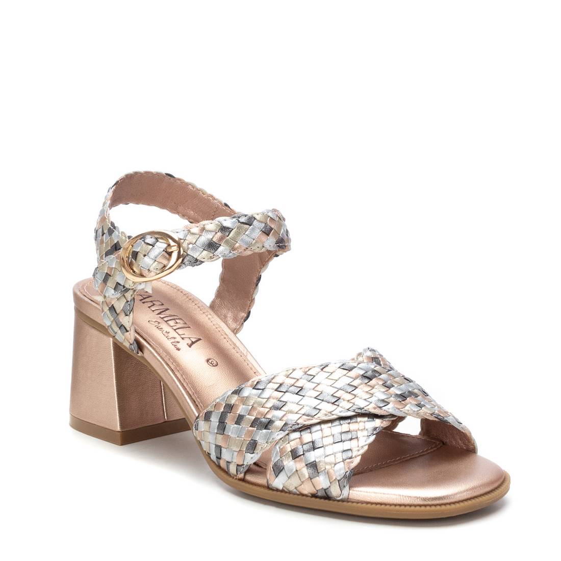 Carmela 16219203 sandale cuir nude talon moyen