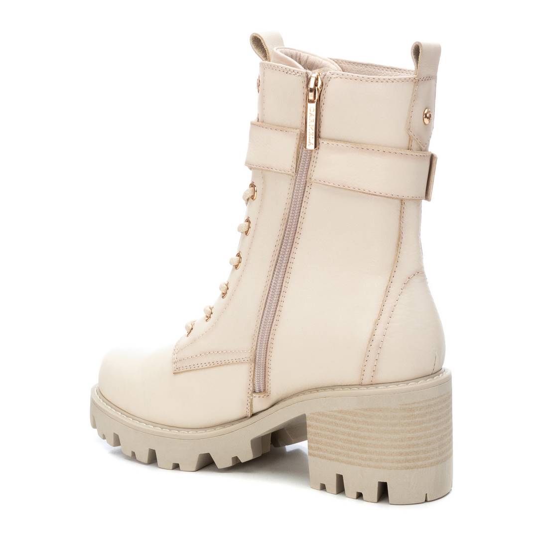 Carmela 16107503 bottines cuir blanc lacet 7 cm