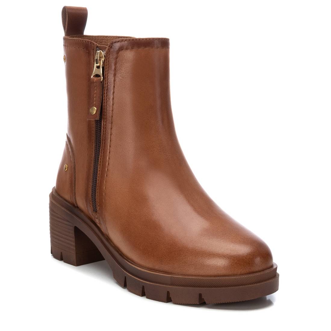 Carmela 16197401 bottines femme marron cuir motardes
