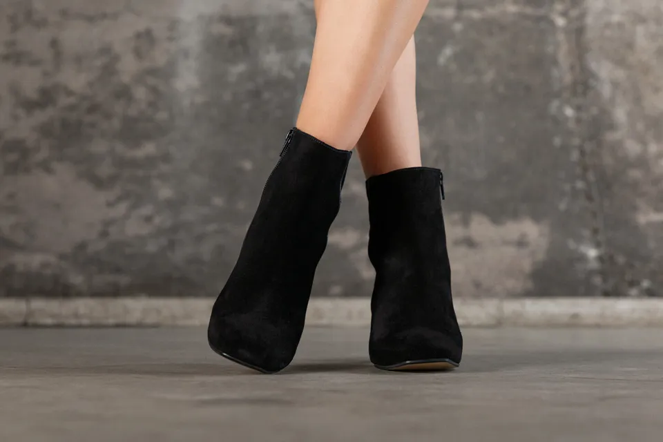 Coralie Masson Beth bottines cuir noir talon 7 cm