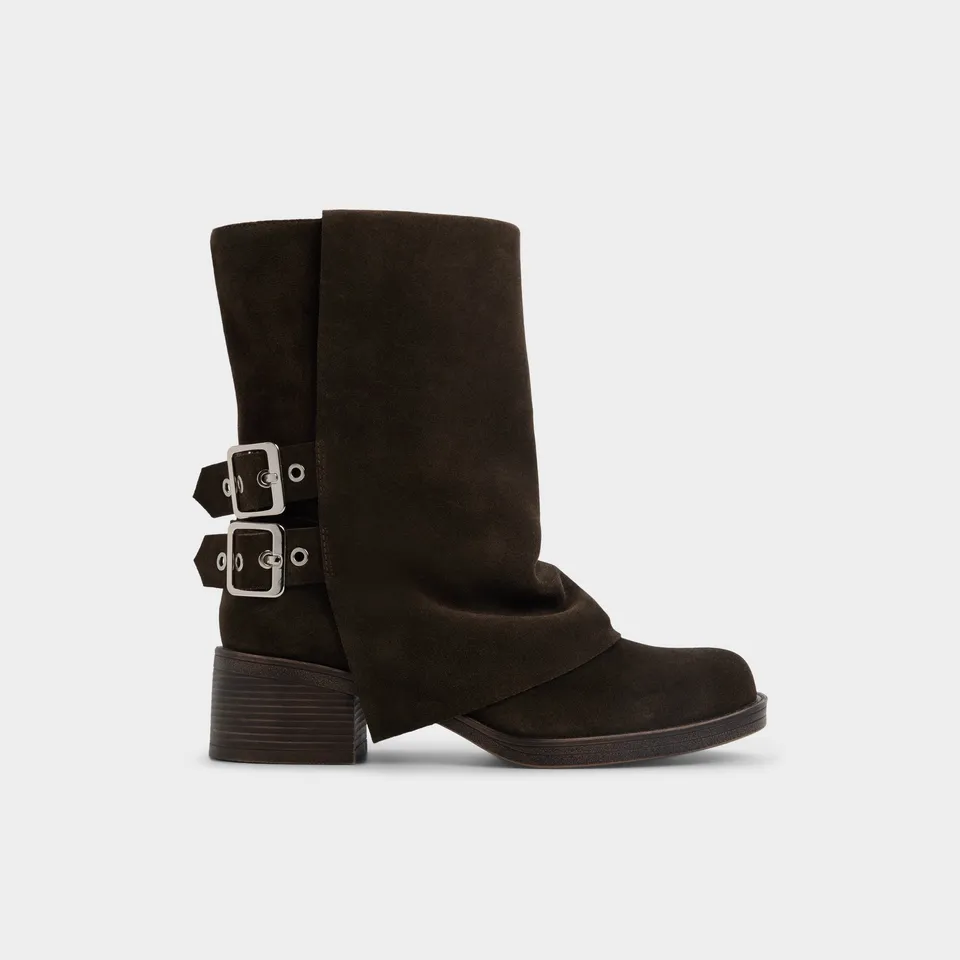 Aldo Bitse bottine suède boucle talon bloc