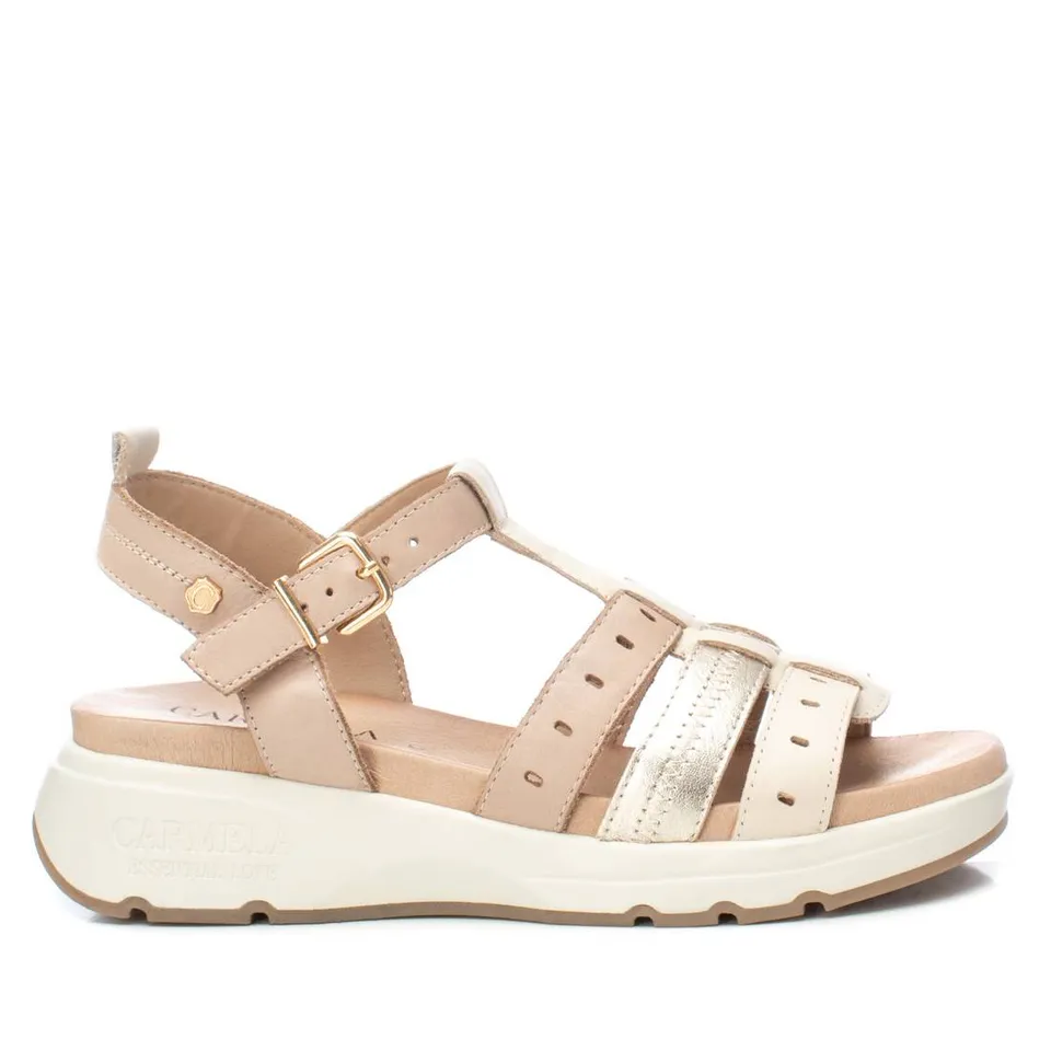 Carmela 16164202 sandales cuir marron talon plat