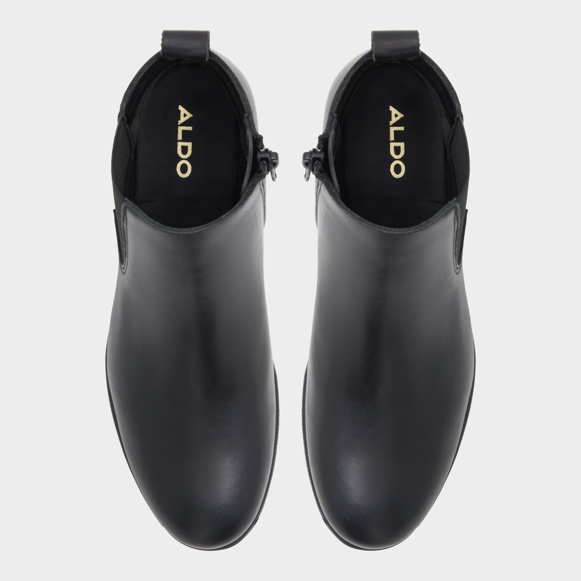 ALDO Wicoenia bottines chelsea cuir noir cranté