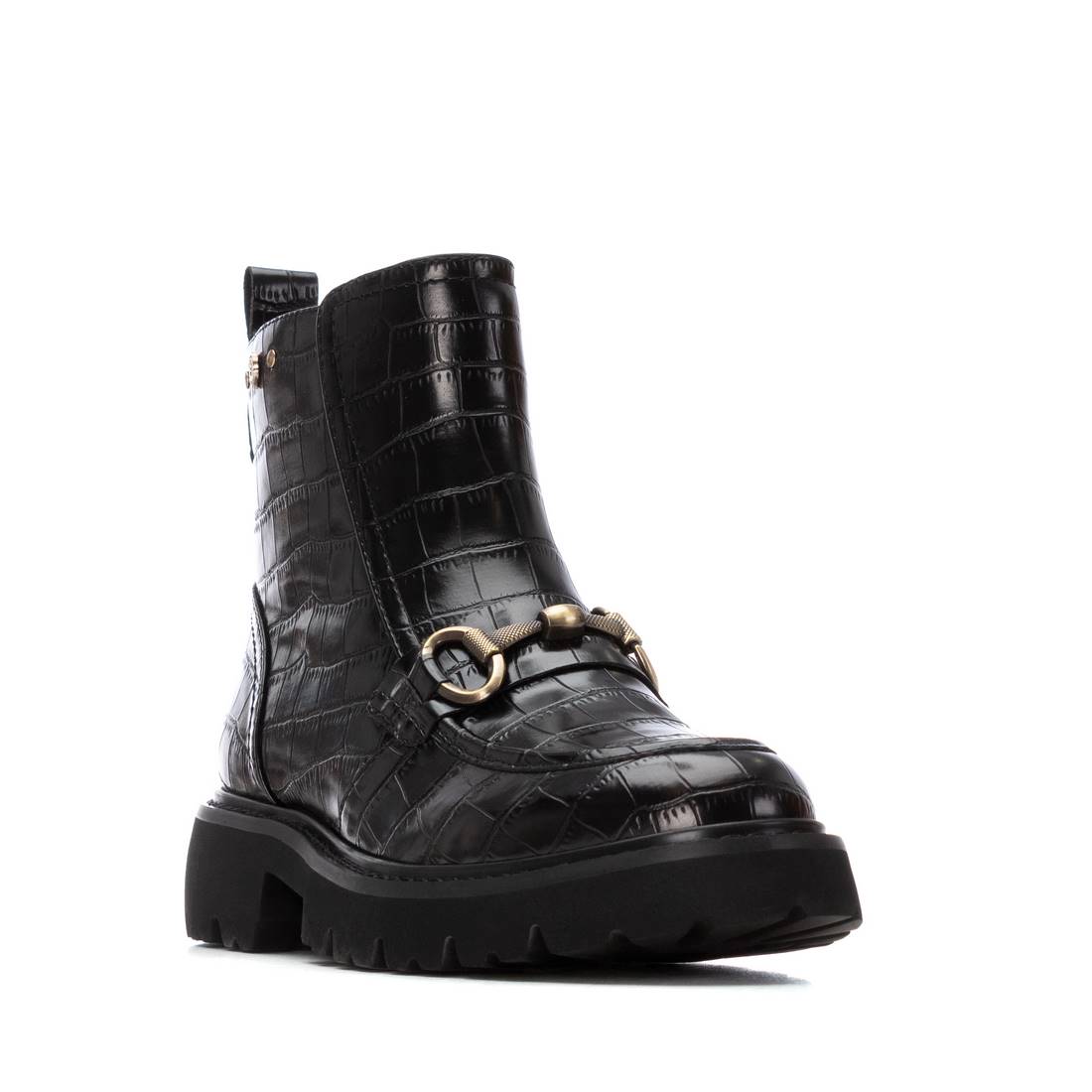 Carmela 16254801 bottines plates noires chaîne