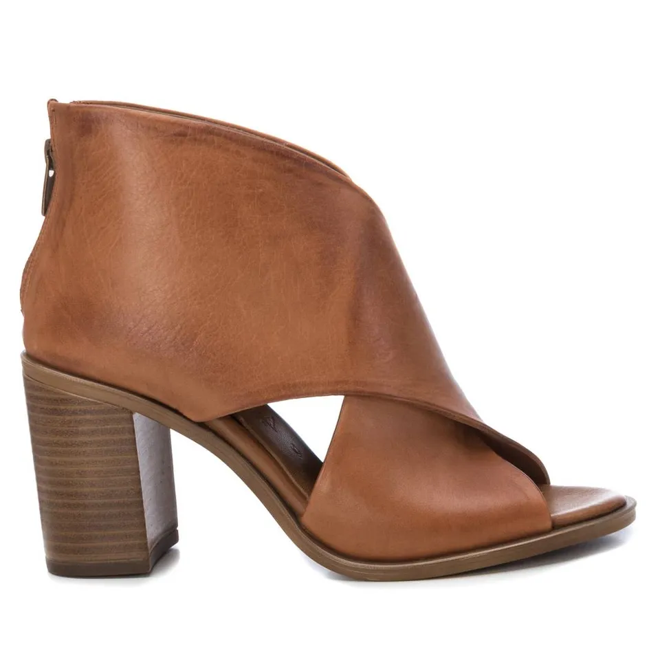 Carmela 16077001 sandale bottine femme marron cuir talon 8 cm