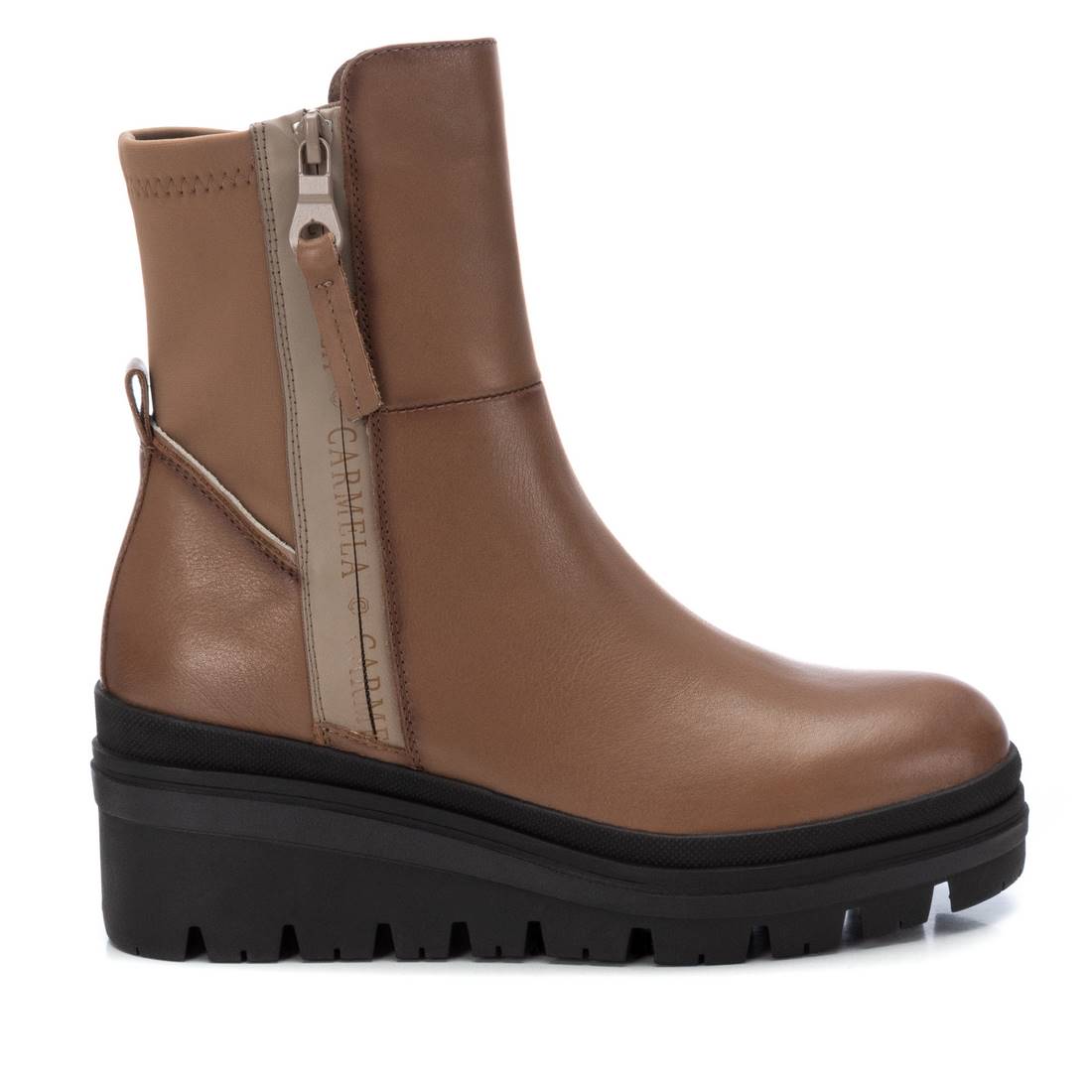 Carmela 16092403 bottine marron cuir compensée 7 cm