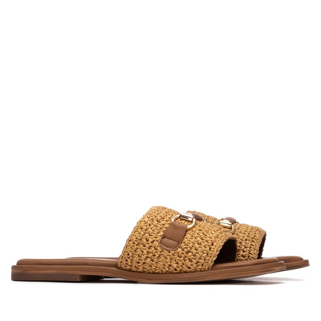 Carmela 16328801 sandales femme camel plat rafia