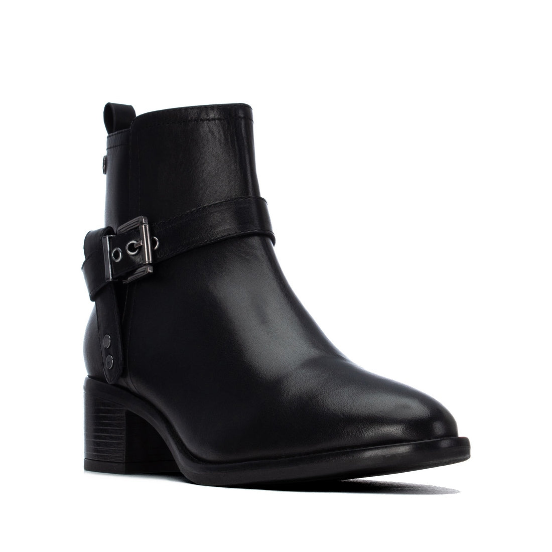 Carmela 16416301 bottine cuir noir talon bas