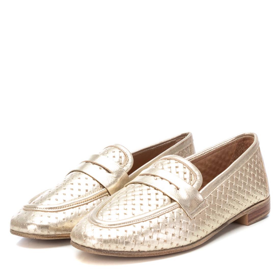 Carmela 16155804 mocassins cuir doré tressé