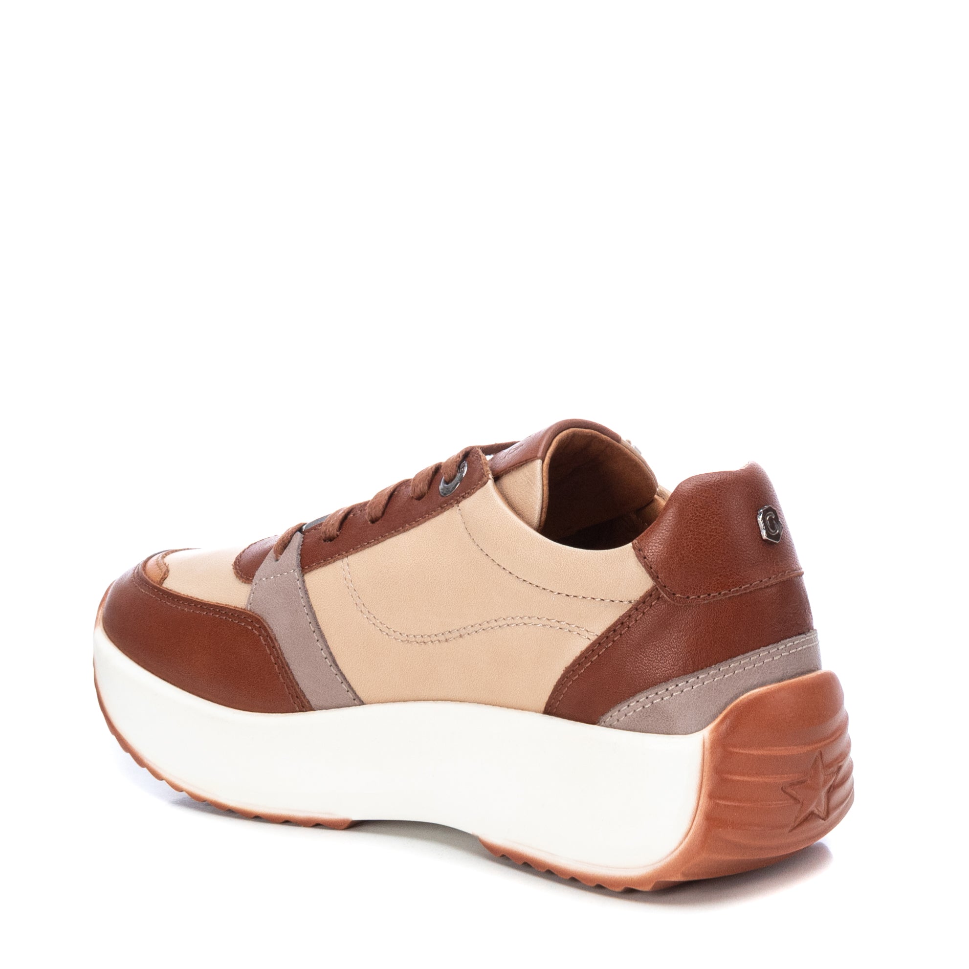 Carmela 16021002 sneakers cuir marron zippées