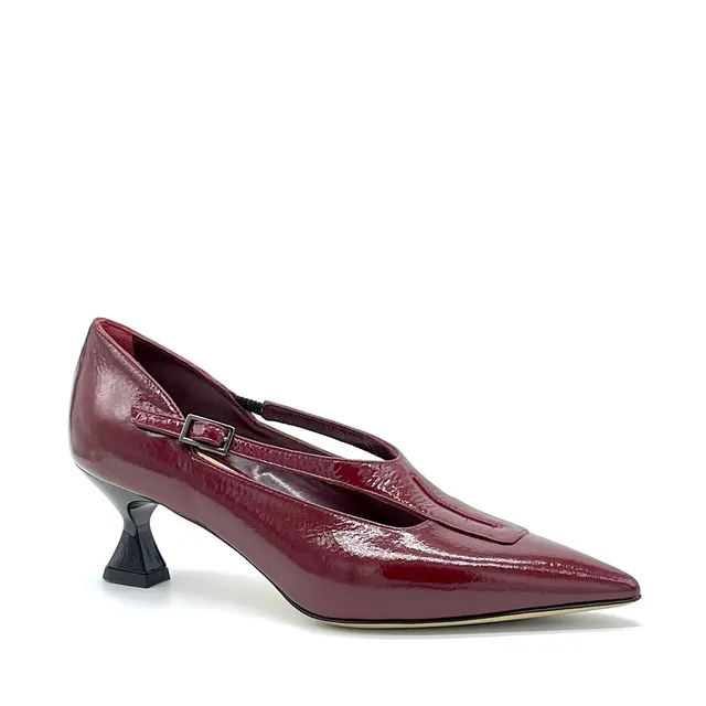 Elata 55508 escarpins T-bar vernis bordeaux 5,5 cm