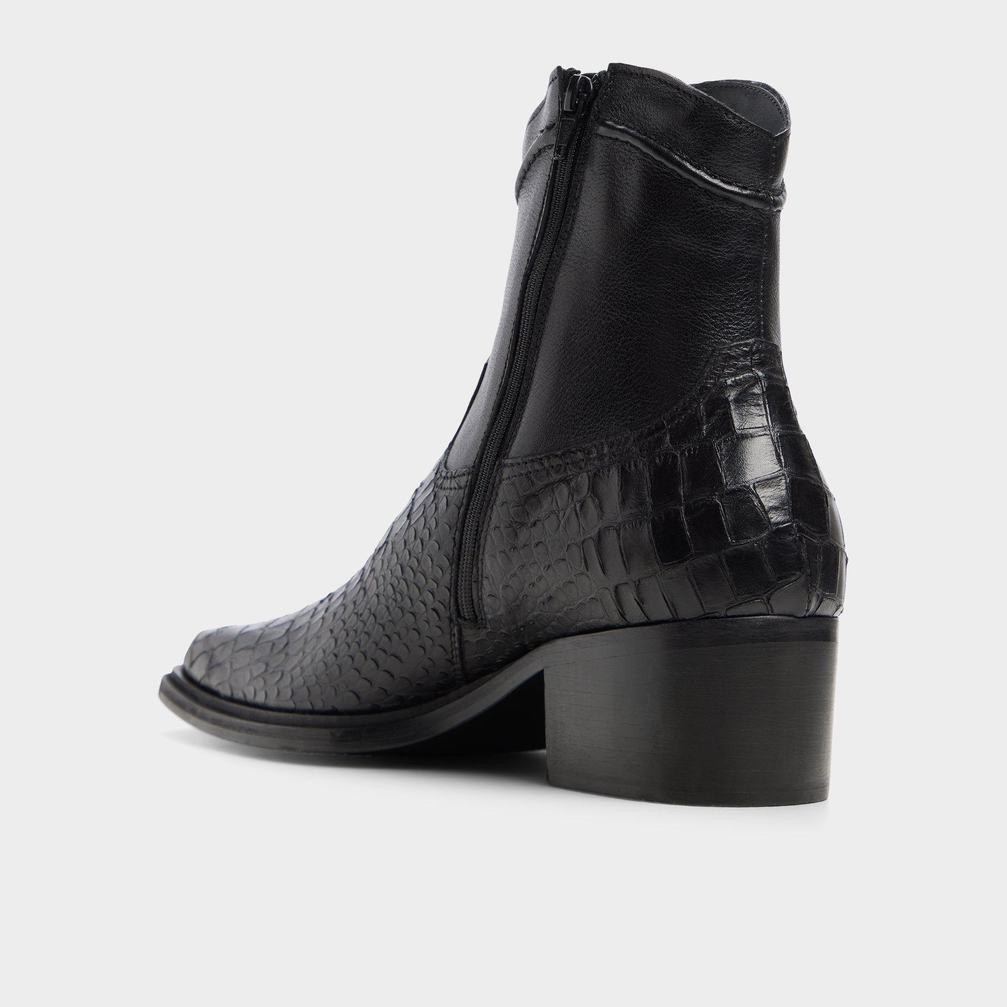 ALDO Bari bottes western cuir noir