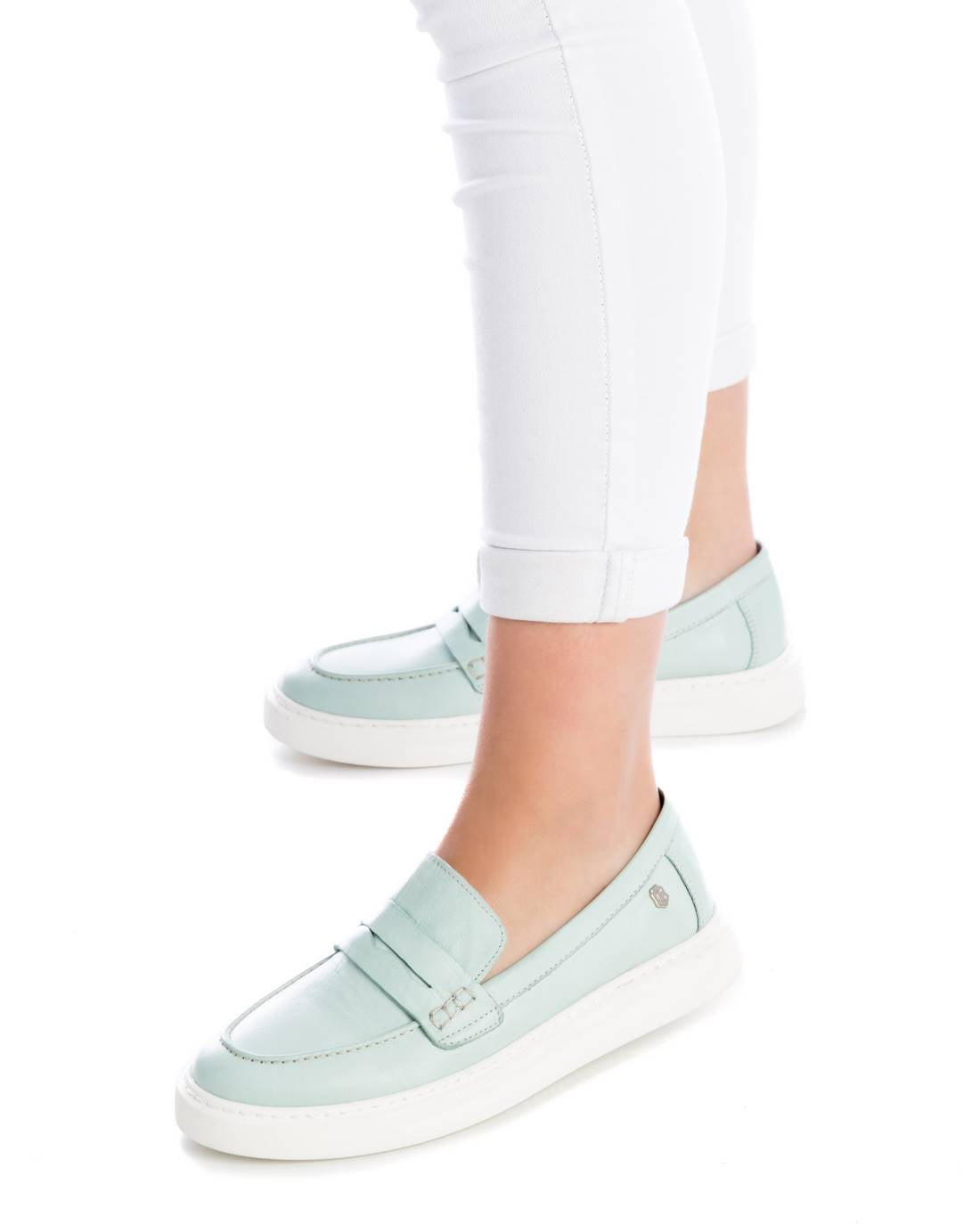 Carmela 16064006 mocassin femme vert cuir sport