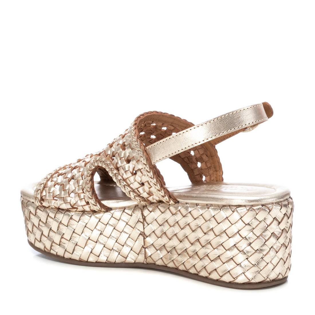 Carmela 16163603 sandales cuir doré compensées
