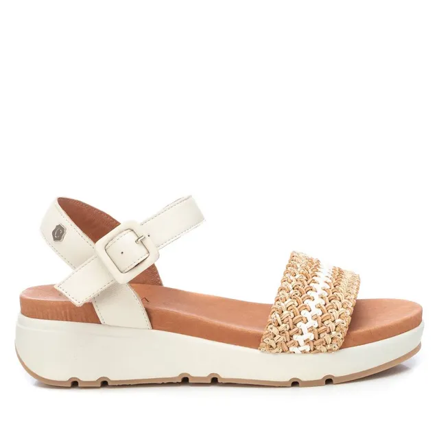 Carmela 16059003 sandale cuir marron plate