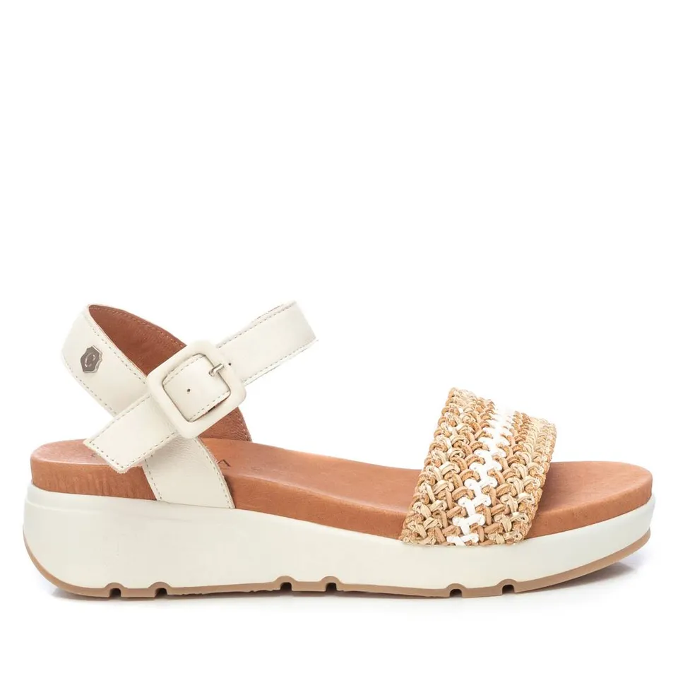 Carmela 16059003 sandale cuir marron plate