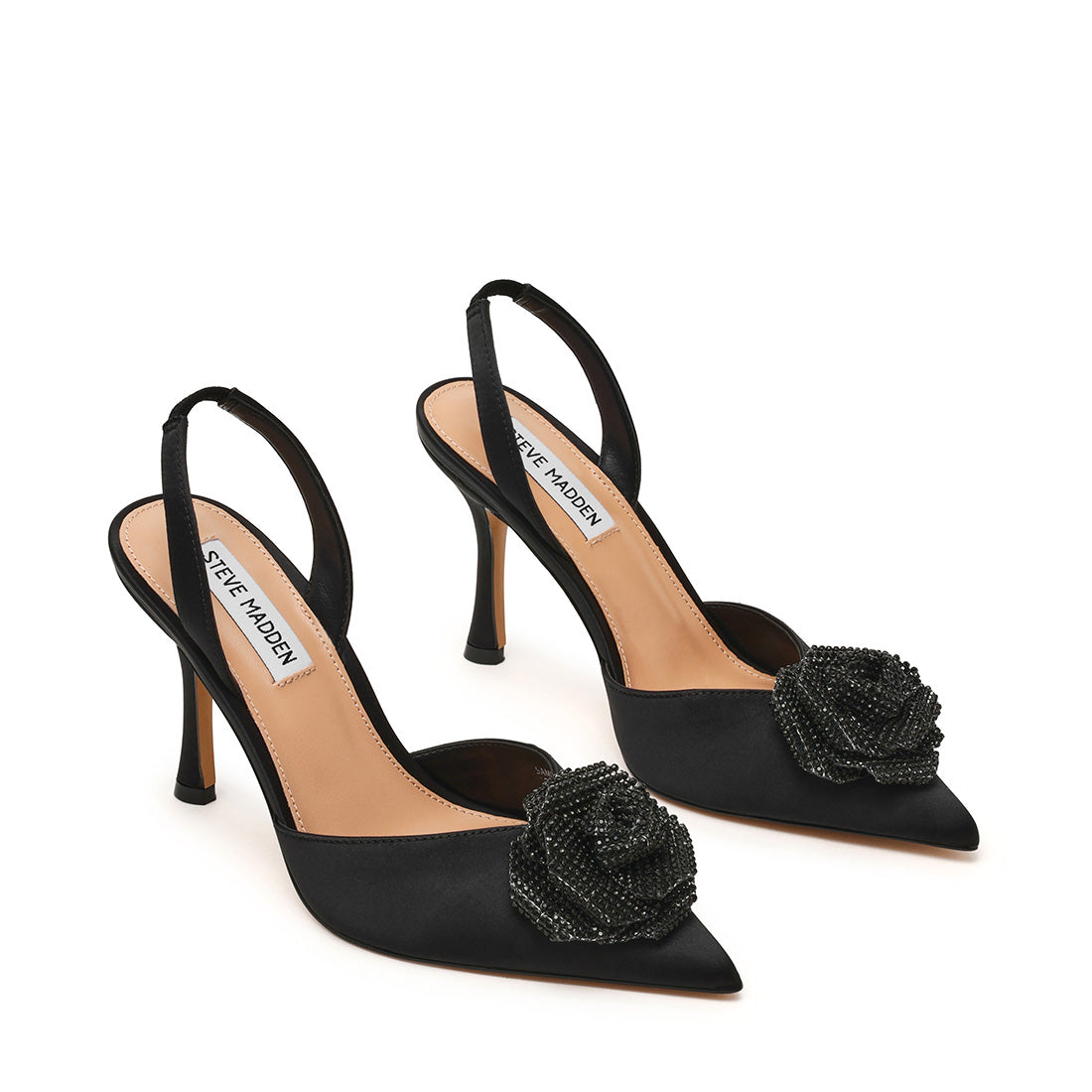 Steve Madden Lysandra sandales noir satin 10 cm