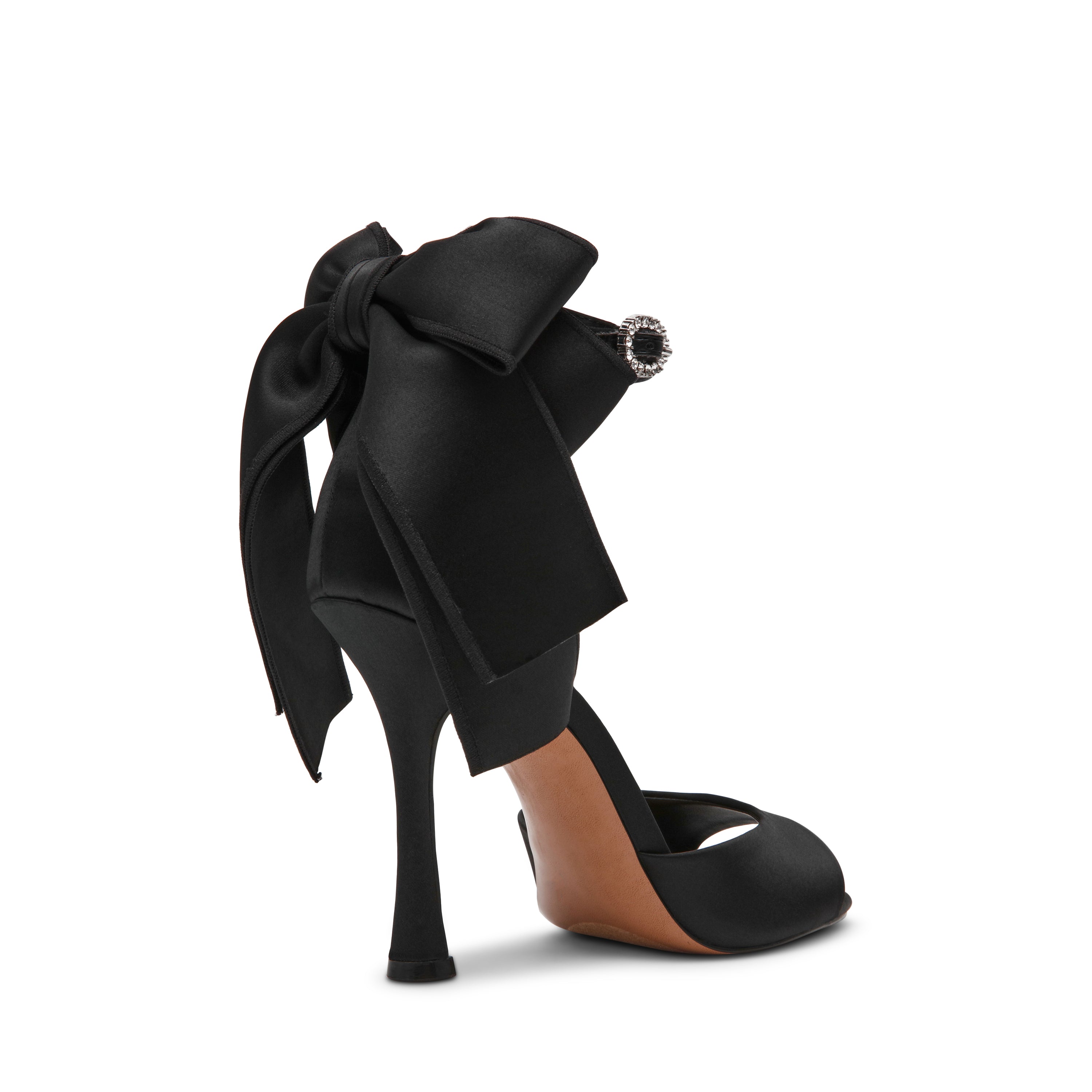 Steve Madden Bougie sandales satin noir talon 8 cm