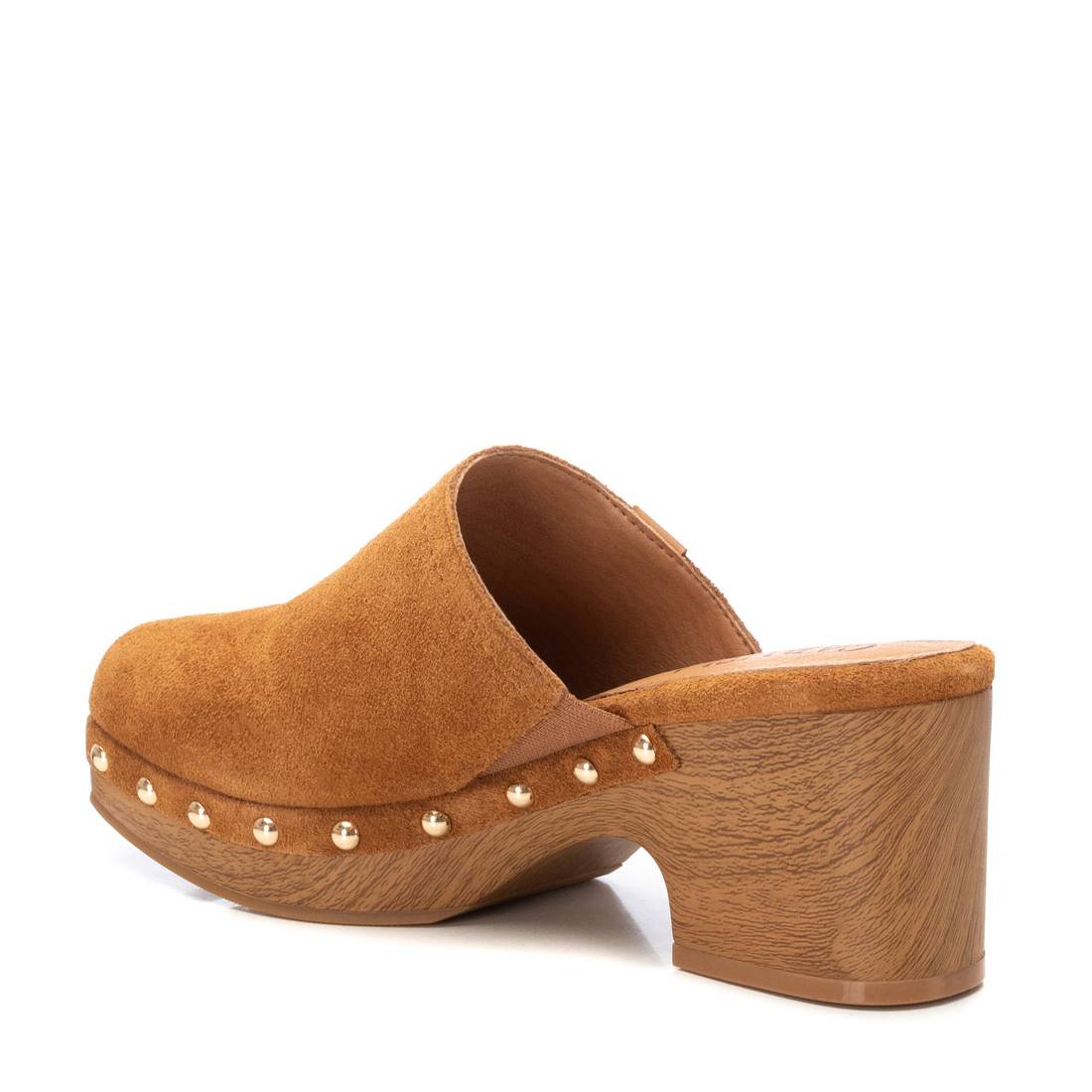 Carmela 16147501 sabots cuir marron talon 7 cm clous