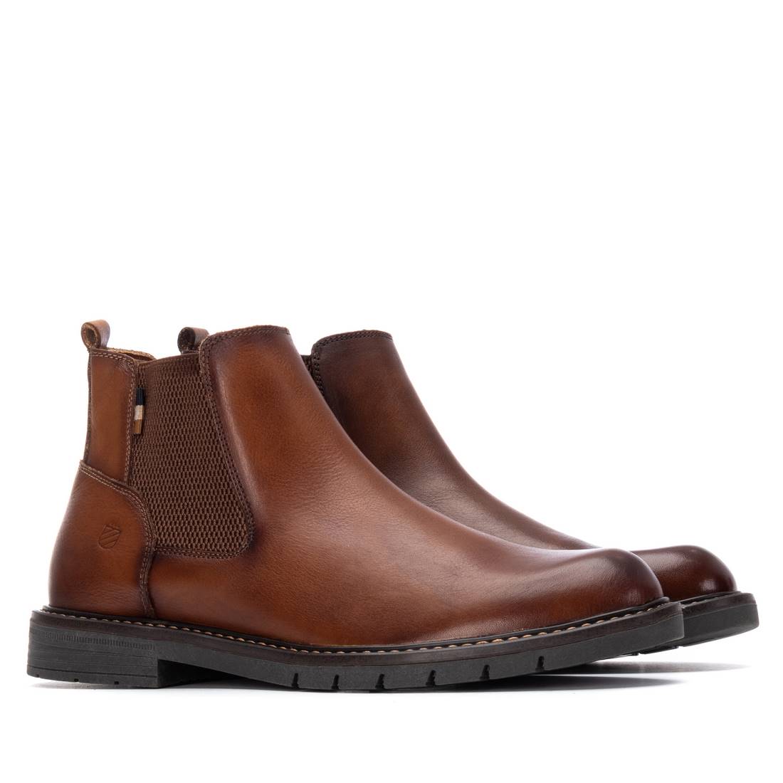 Carmela 16267303 boots homme cuir camel chelsea