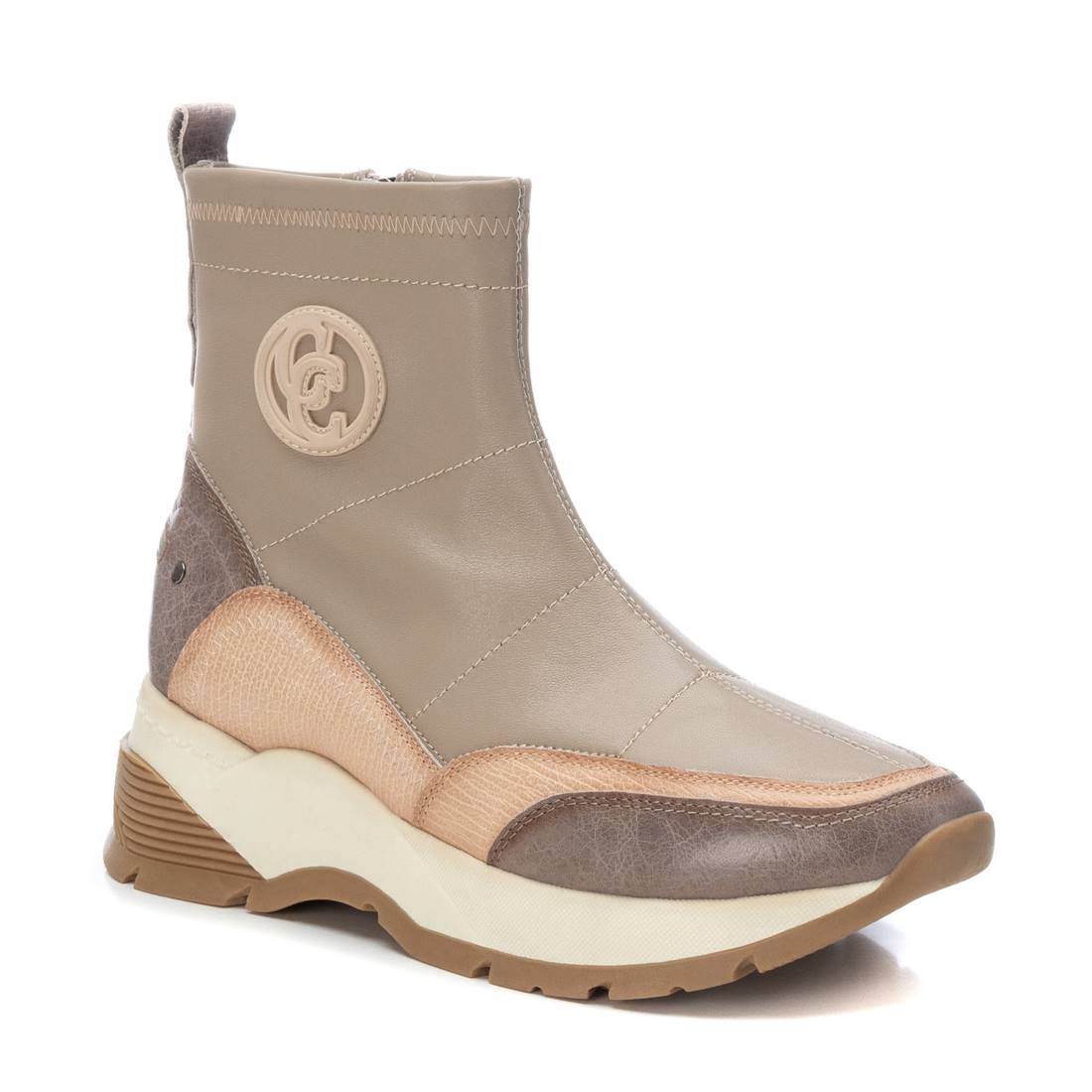 Carmela 16119403 basket montante marron textile cuir