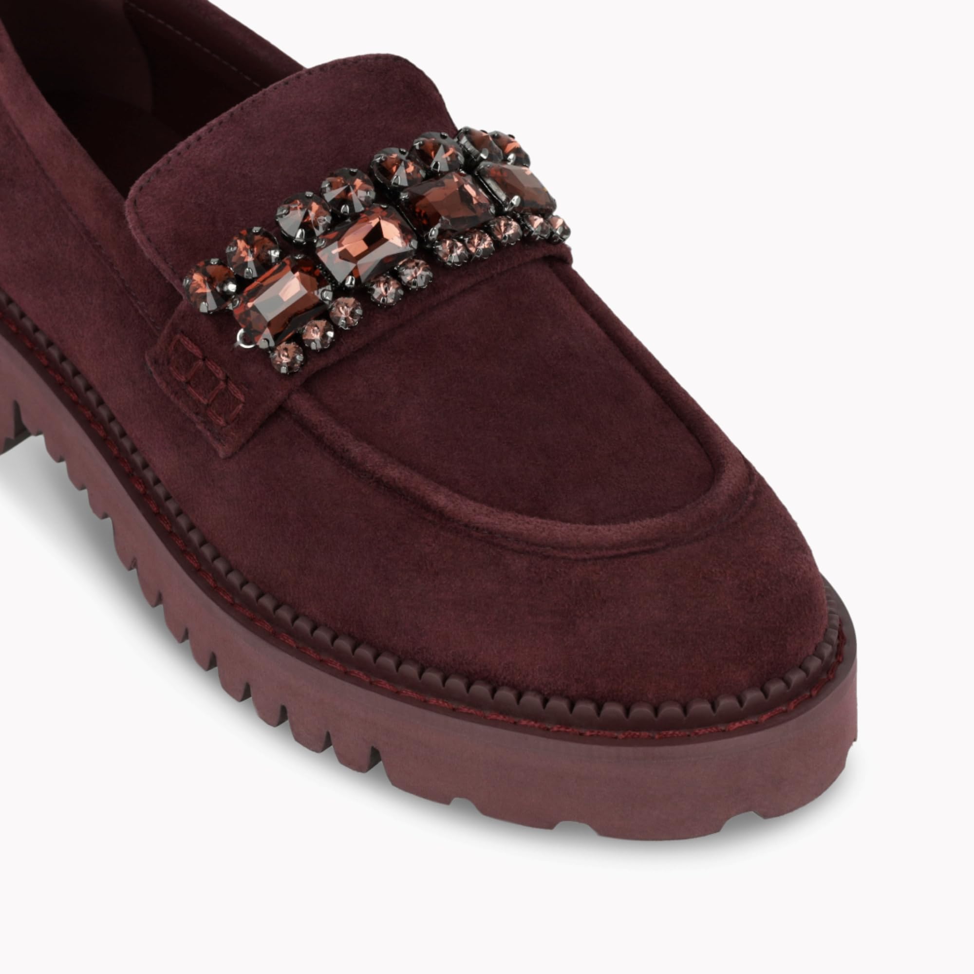LODI A-TUL5728 mocassins cuir bordeaux plats