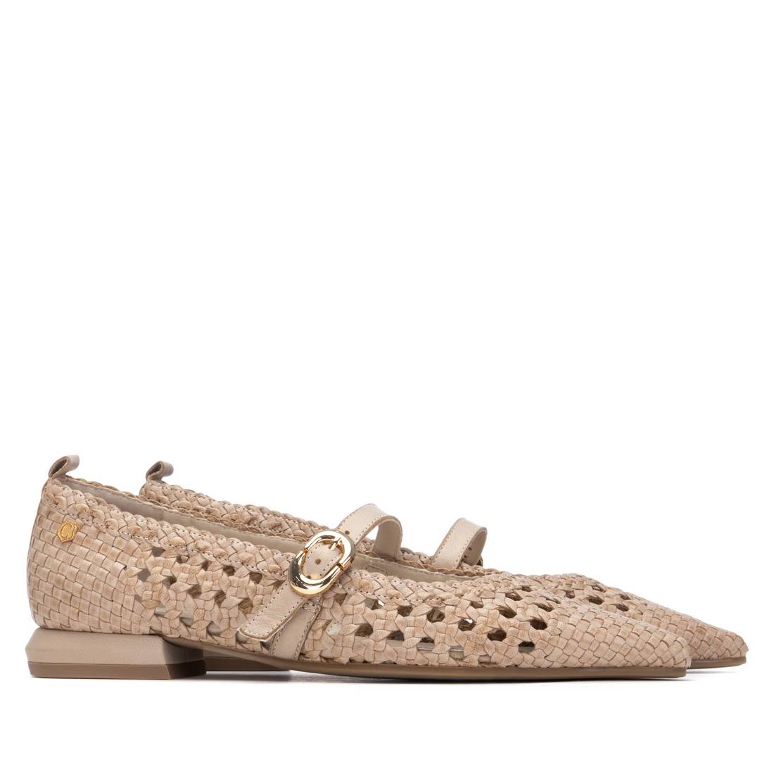 Carmela 16313102 ballerines cuir beige boucle
