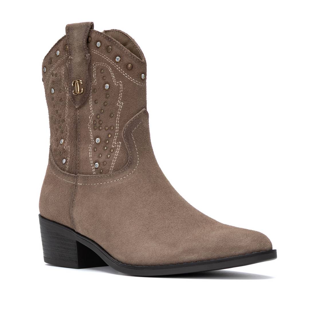 Carmela 16424803 bottine cuir taupe talon bas 35-41