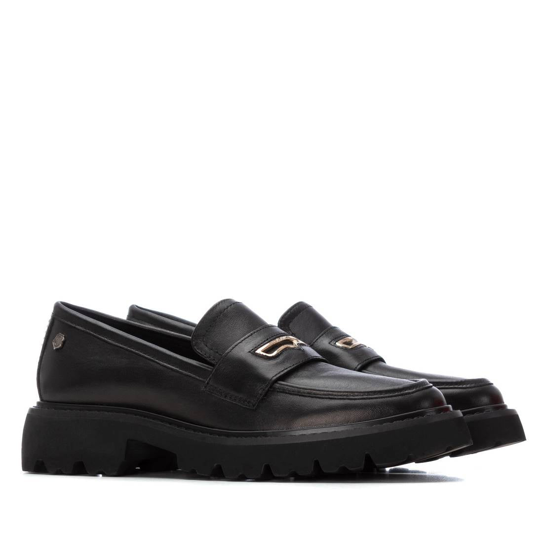 Carmela 16254503 mocassins femme noir métallisé