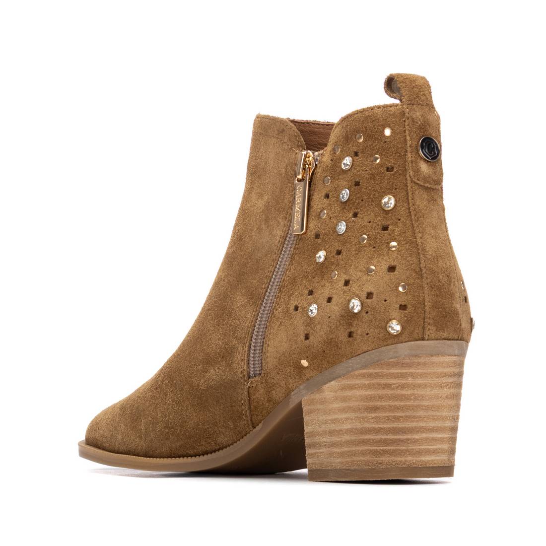 Carmela 16315102 bottine femme cuir camel talon 6 cm