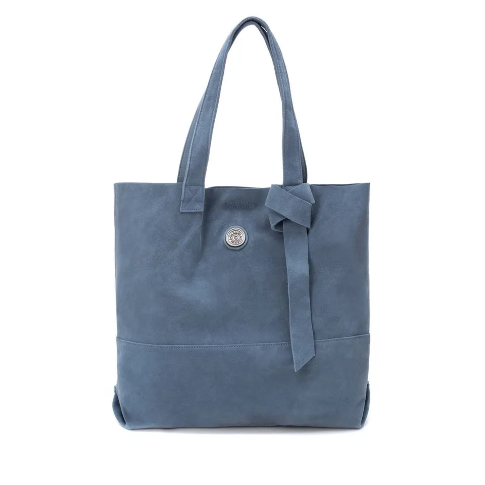 Carmela 18603101 sac épaule suède bleu 35 cm