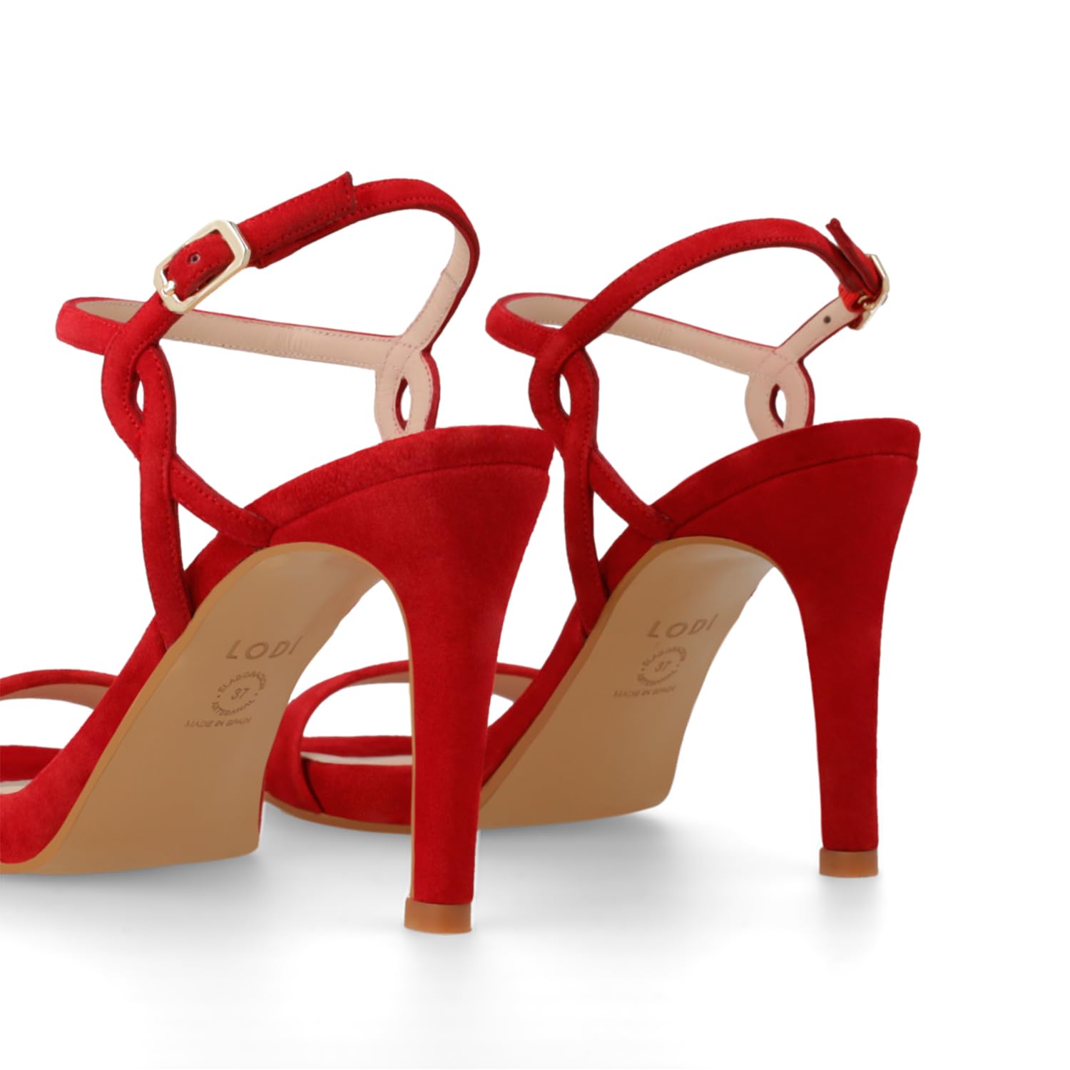 Lodi Incannes sandales rouges femme été