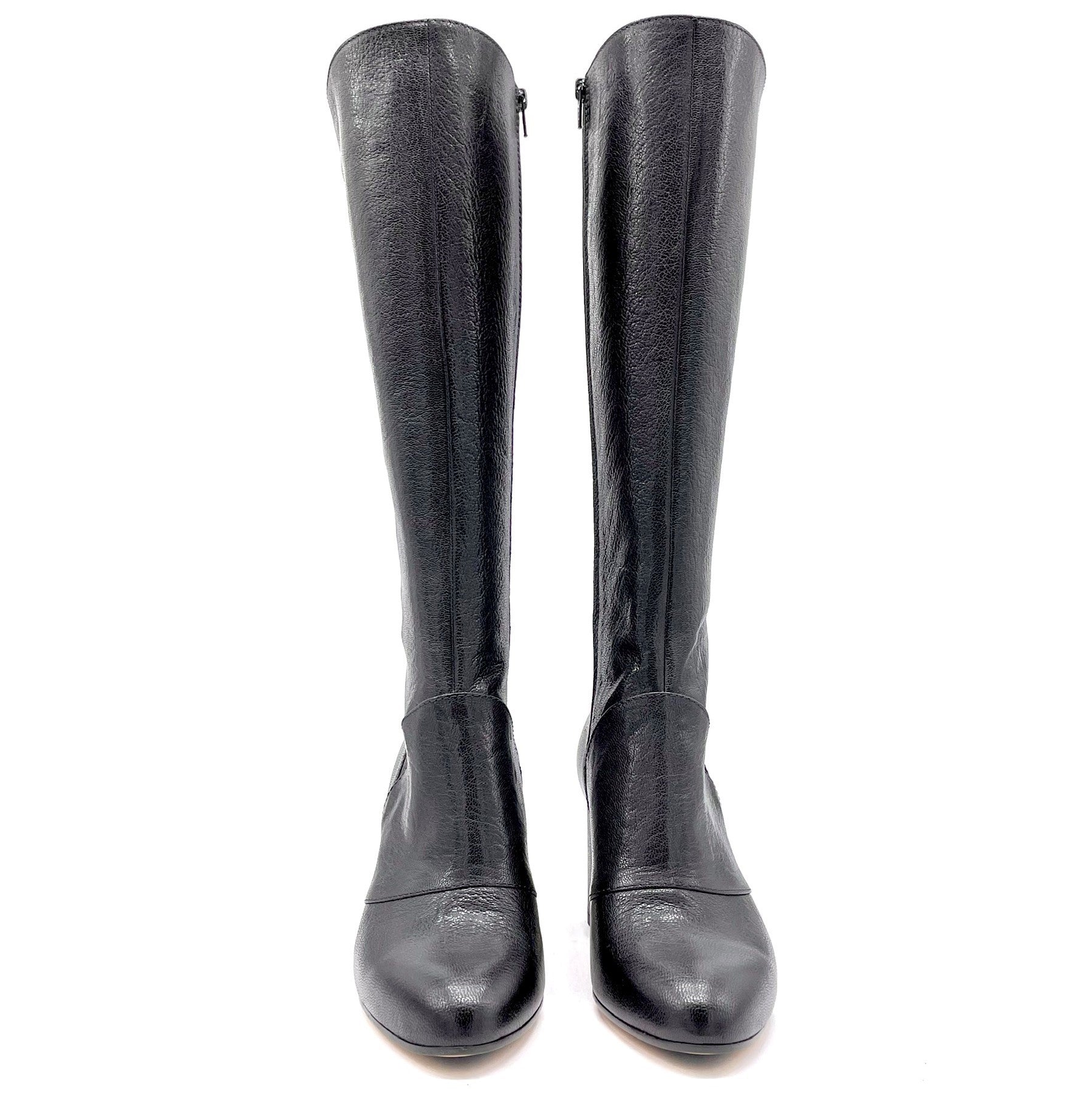 ELATA 51513-2 botte noire cuir talon 7,5 cm