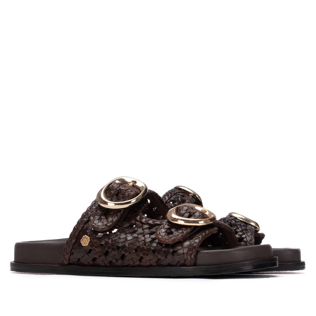 Carmela 16305804 sandales plates cuir marron