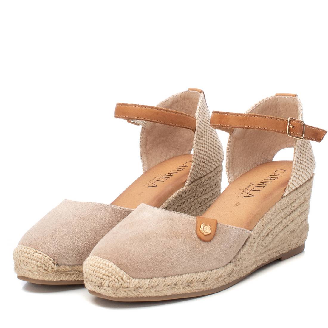 Carmela 16161804 espadrille compensée cuir blanc
